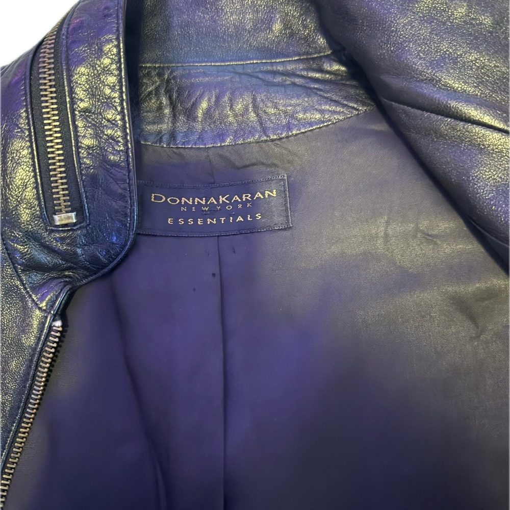 Donna Karan Black Leather Vest